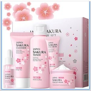 Aiko Japan Sakura Skincare Set - Pink and White
